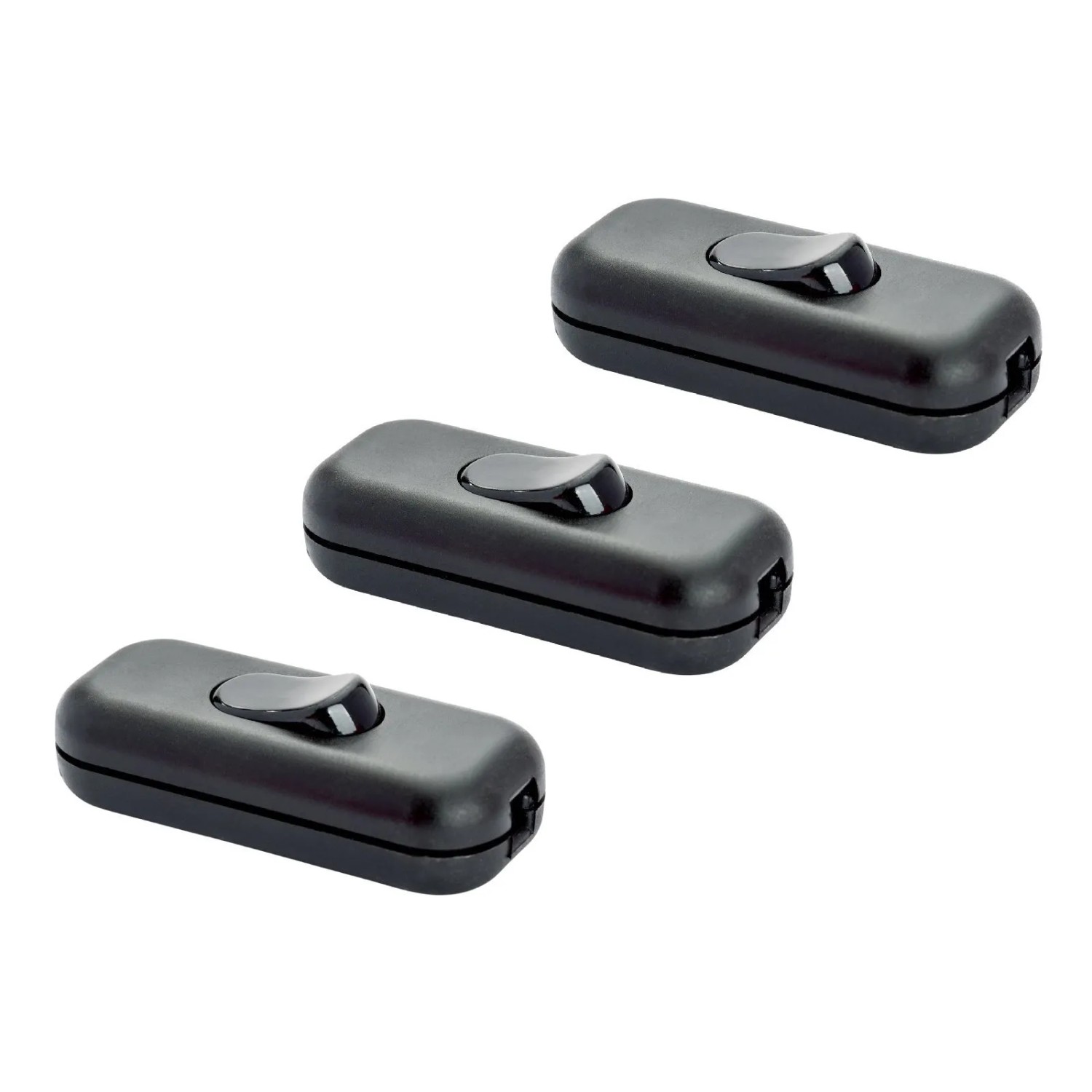 Orion Lightstyle Schnur Zwischenschalter 3 Polig Schwarz 3 Stück