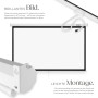 Tectake Beamer Leinwand Cinema Für 4K Hd Ultra Hd und Full Hd Gain Faktor 1 0 Wand Oder Deckenmontage 186 x 105 cm Weiß_3