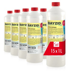 Bayzid pH Plus Flüssig 1kg, Set mit mehreren Flaschen zur pH-Wert Regulierung im Pool.