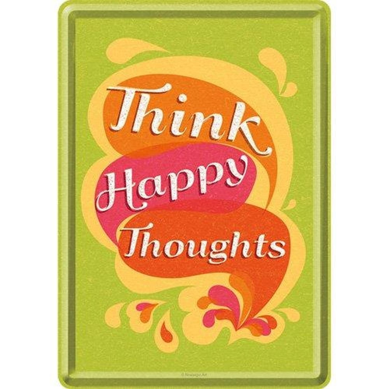 Nostalgic-Art Blechpostkarte - Word Up - Think Happy Thoughts günstig online kaufen