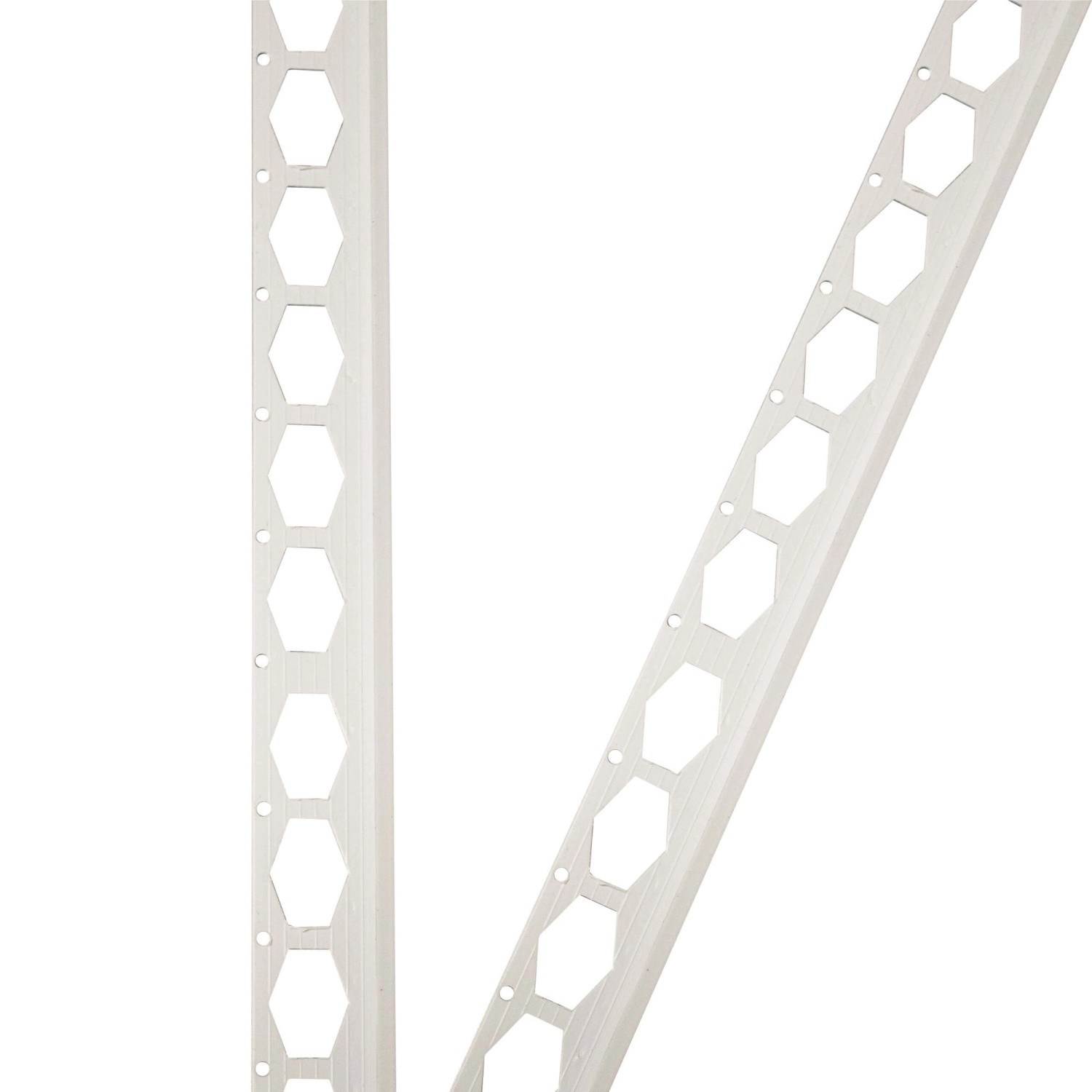 ProfileXXL Abschlussprofil 2,5m x 25mm x 8mm PVC Weiß Putzschiene