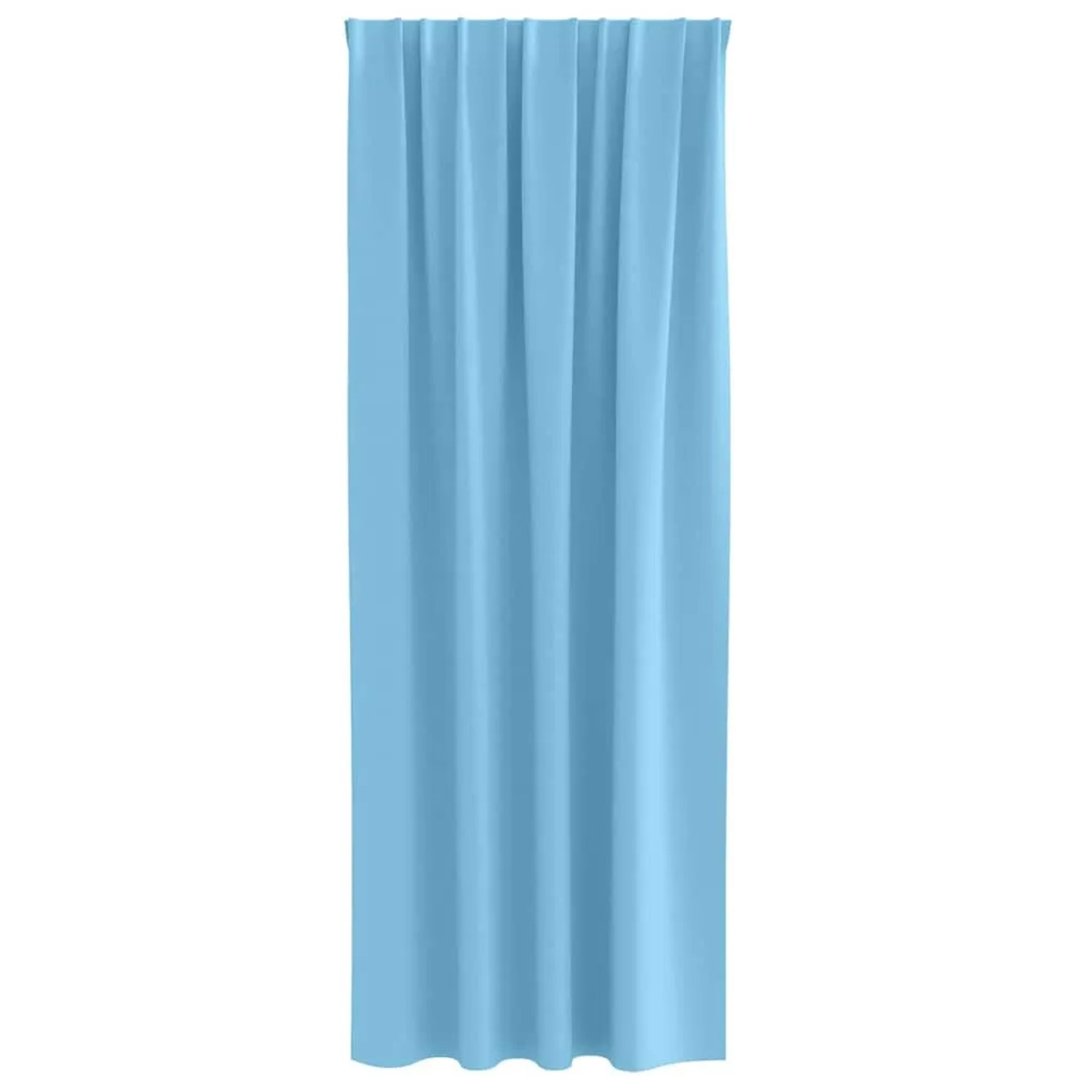 Himmelblauer Verdunkelungs-Vorhang mit Ringen von vidaXL, Polyester, 260x140 cm.