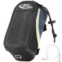 Tectake Fahrradtasche mit Rahmenbefestigung, wasserabweisend, schwarz, grau und grün.