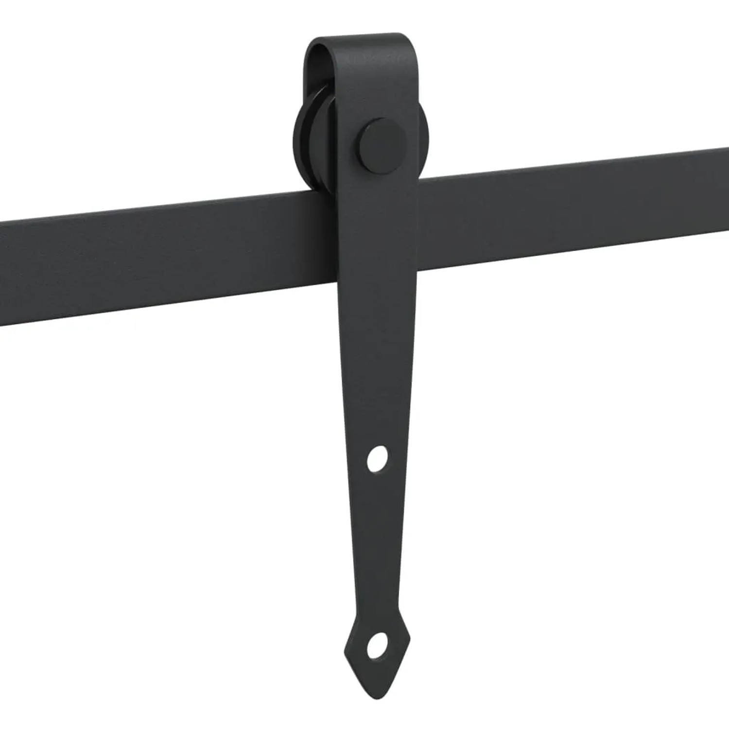 vidaXL Mini Schiebetürbeschlag, 122 cm, Carbonstahl, Detailansicht.