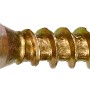 Gelb verzinkte LUX Spanplattenschraube 4x25 mm mit PZ-Antrieb, Senkkopf und Vollgewinde.
