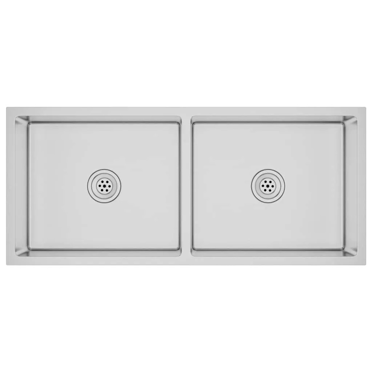 vidaXL Handgemachte Einbauspüle Edelstahl 51524