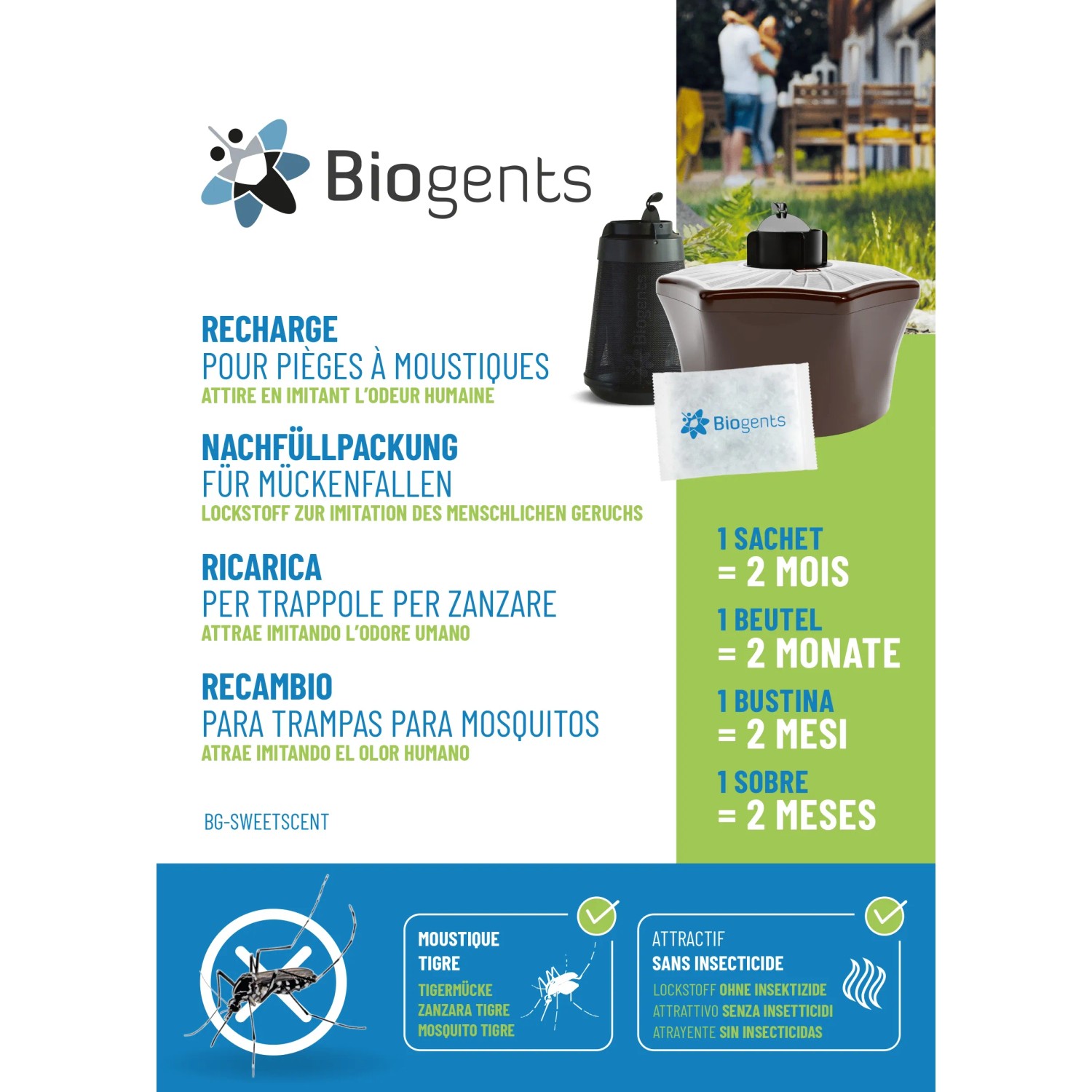 Biogents BG-Sweetscent Lockstoff 2 Monate Nachfüllpackung 1 Stück