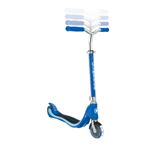Globber Flow 125 Lights Tretroller 125 mm ABEC 9 Höhenverstellbar LED-Leuchtrollen Dunkelblau