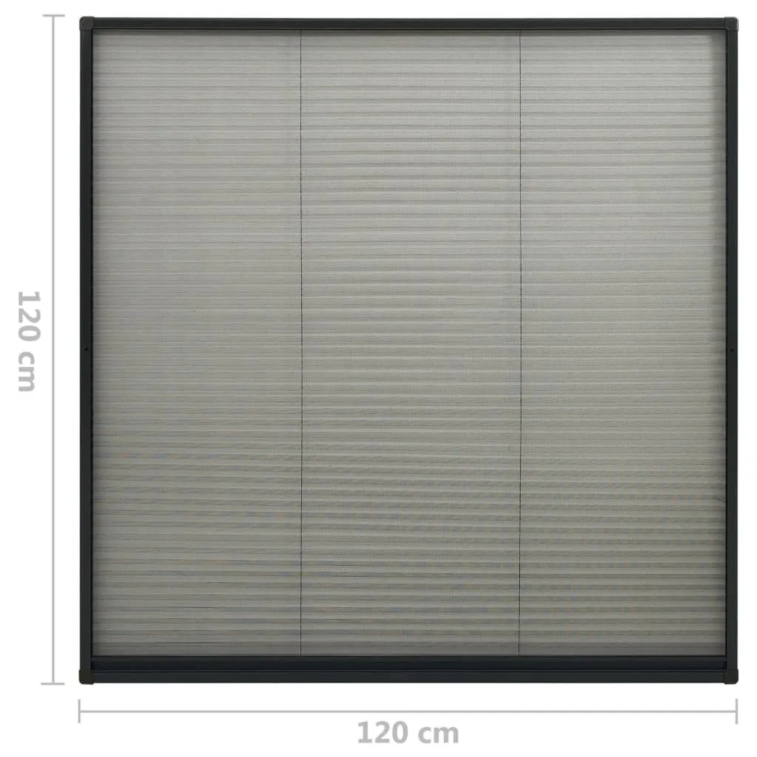 vidaXL Insektenschutz-Plissee für Fenster Alu Anthrazit 120x120 cm 148666_7