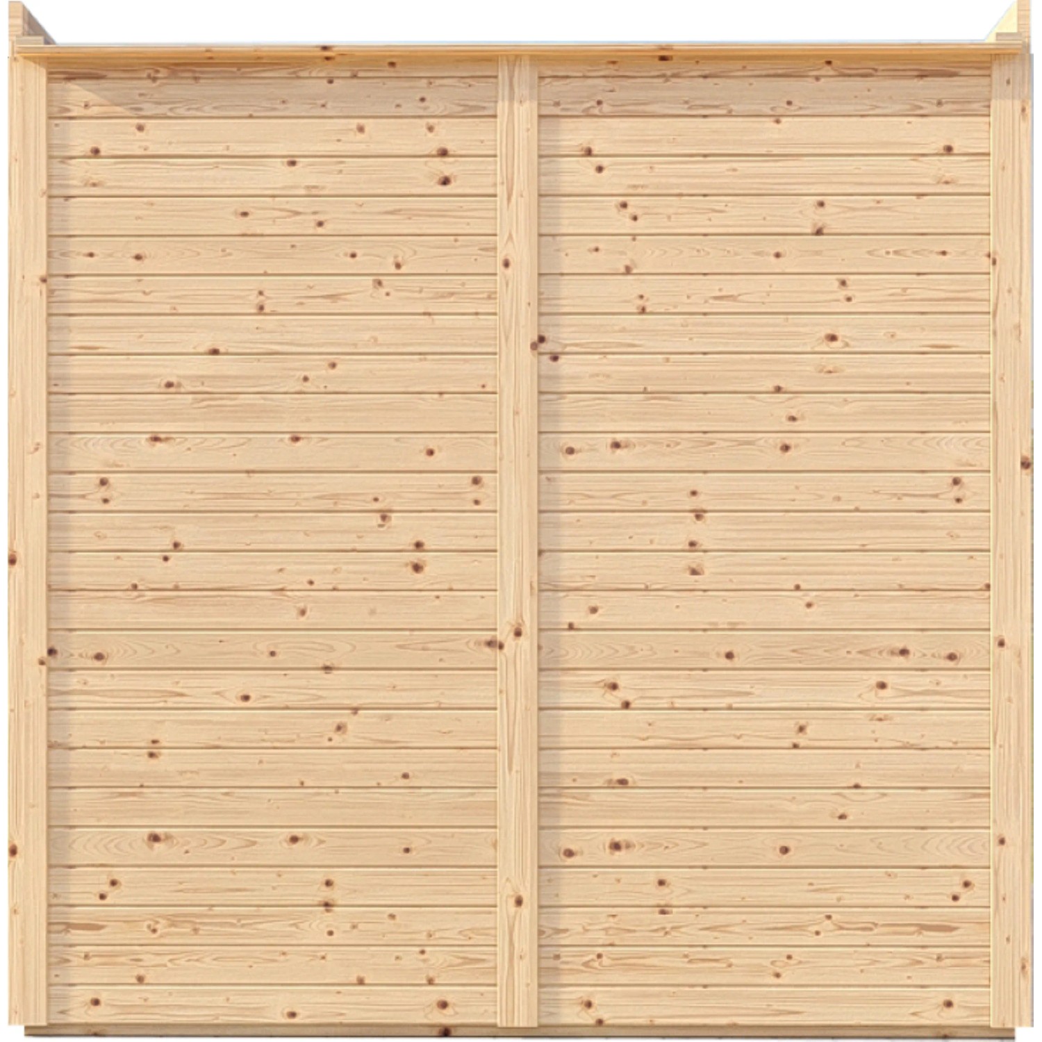Detailansicht der Holzwand des Bertilo Pavillon Garten-Lounge 1, Natur, 234x226 cm.