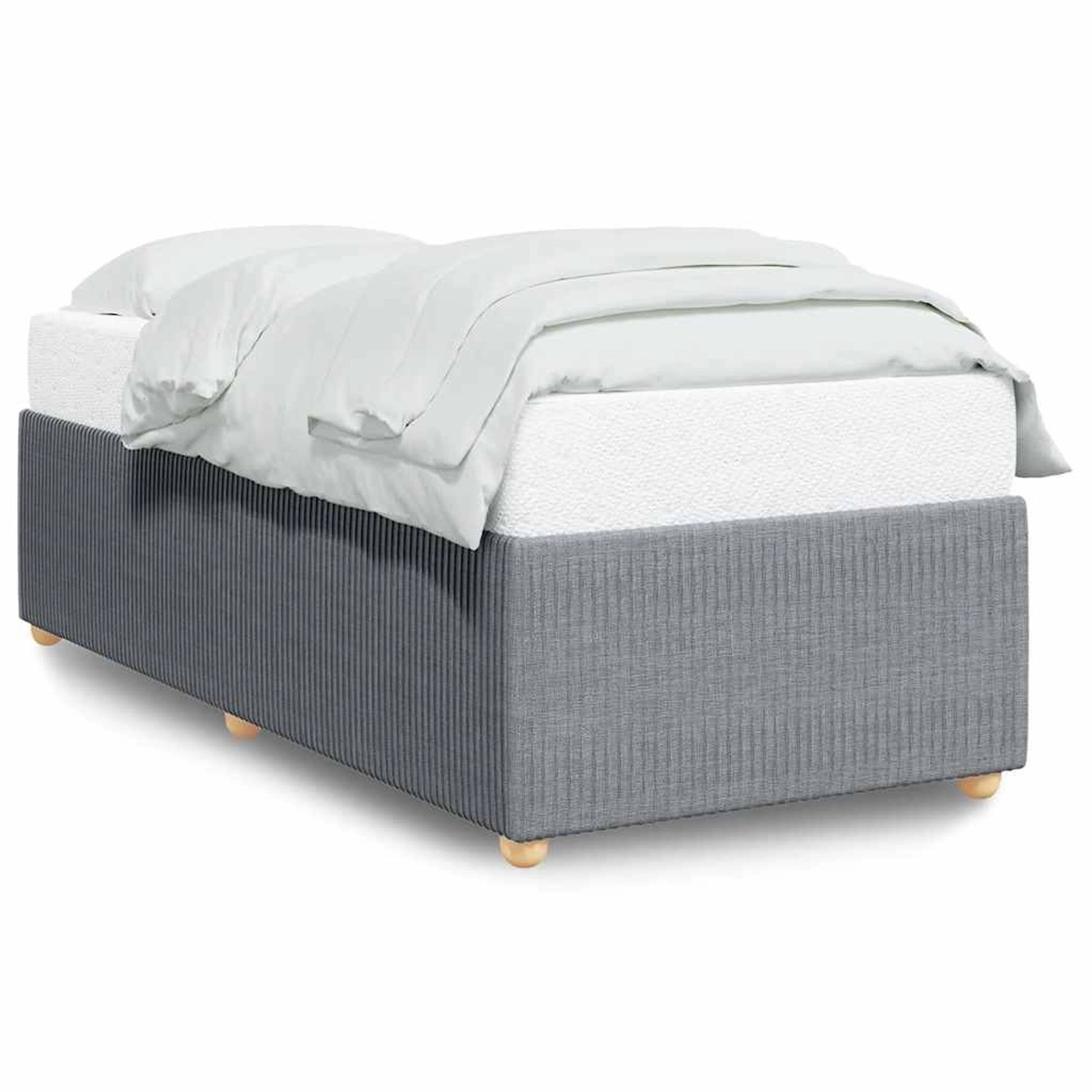 vidaXL Bettgestell ohne Matratze Hellgrau 90x200 cm Stoff 3284907 günstig online kaufen