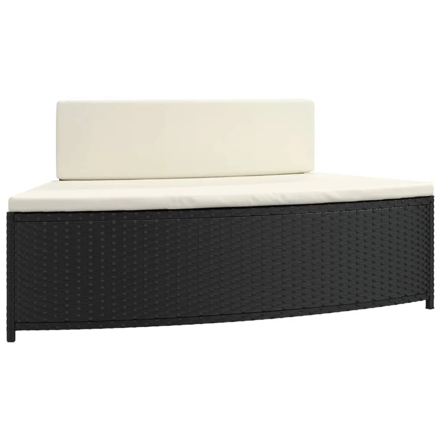 vidaXL Whirlpool-Bänke mit Auflagen 2 Stk Schwarz Poly-Rattan 362262