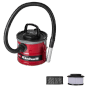 Einhell Aschesauger TC-AV 1830 D: Roter Aschesauger mit Schlauch und Filtern für Kamin und Grill.