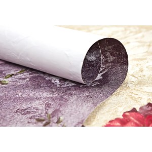 EDEM Blumen Tapete 9045-25, violett/weinrot, Rolle 1,06x10,05m mit romantischem Blumenmuster.