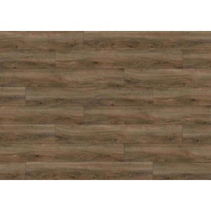 Click-Vinylboden Eiche Padua Landhausdiele, braune Holzoptik, verlegt.