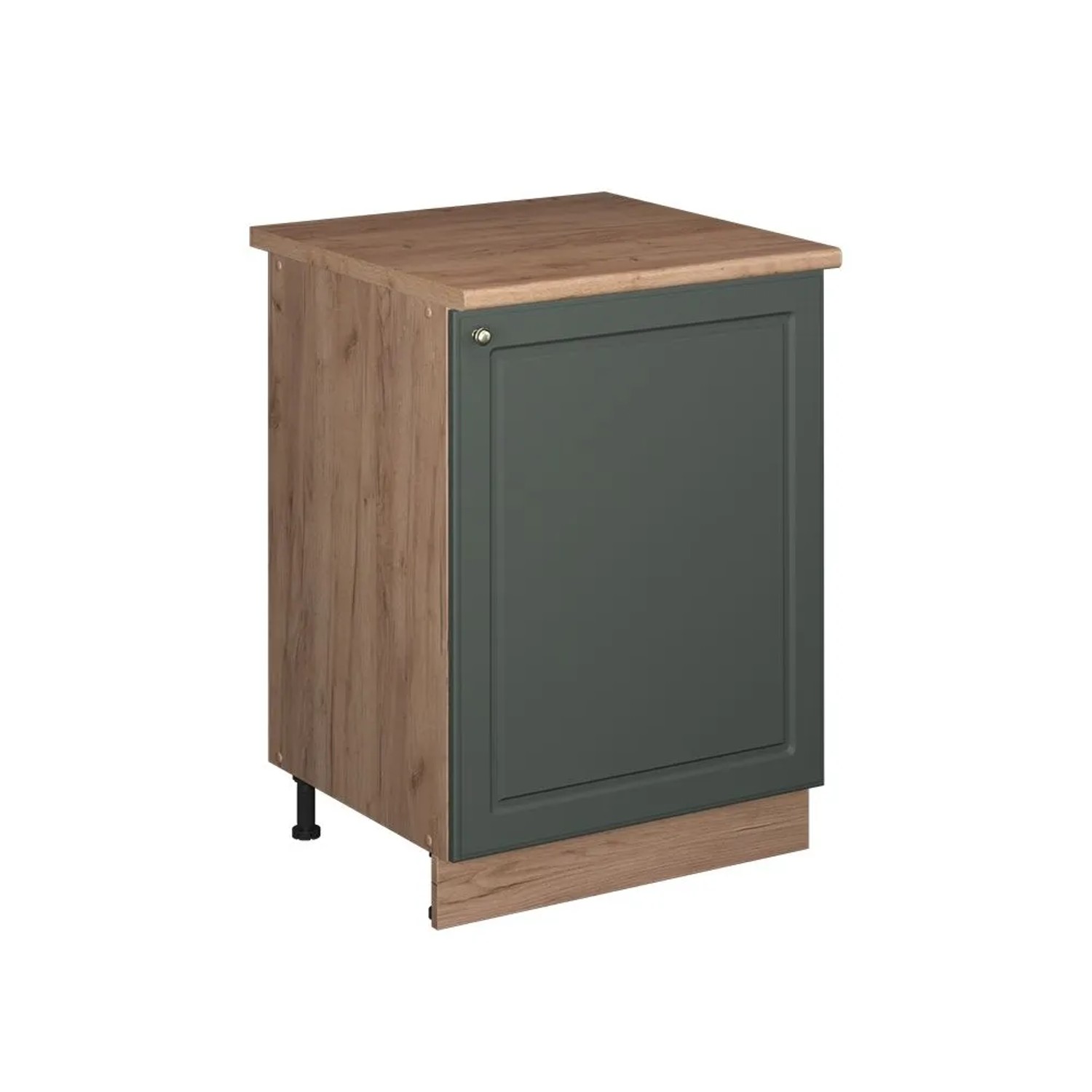 Vicco Küchenunterschrank Fame-Line Grün-Gold Landhaus/Goldkraft Eiche 60 x 82 1 Tür mit Arbeitsplatte Art Nr 65199