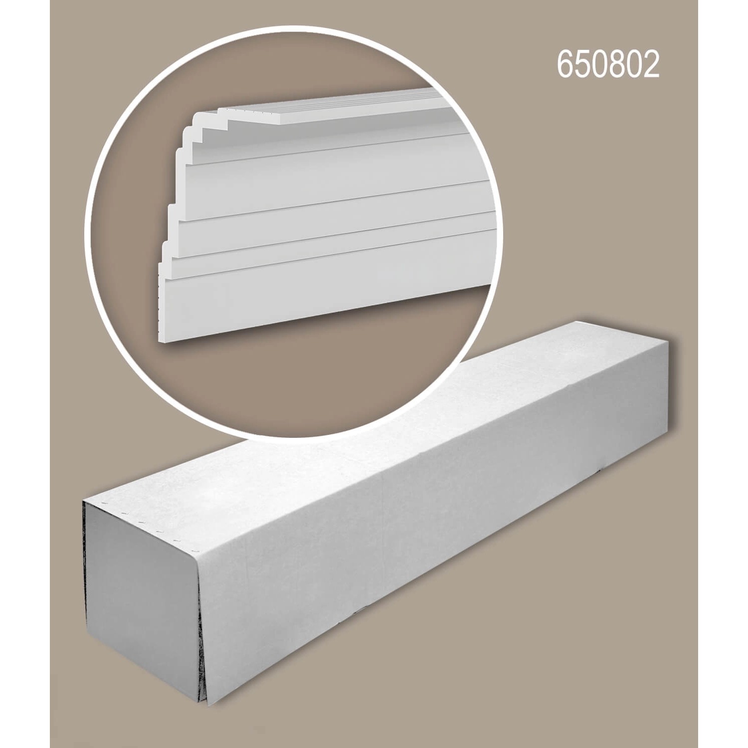 PROFHOME Eckleisten-Set im Karton, 4 Deckenleisten (8 m), weiß, für Paneel-Zubehör.