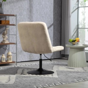 Svita Henry Loungestuhl Polsterstuhl Drehsessel Drehfuß Loungesessel Cordbezug Beige