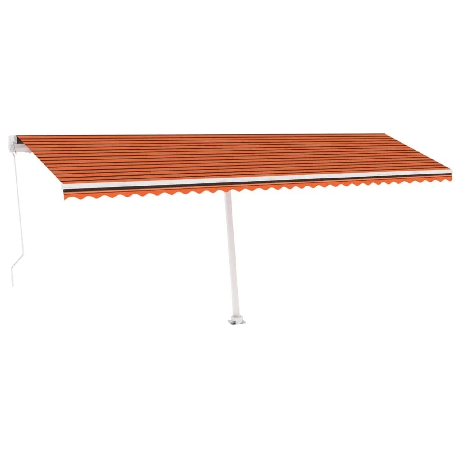 vidaXL Markise Manuell Einziehbar mit LED 600x300 cm Orange Braun 3069605 günstig online kaufen