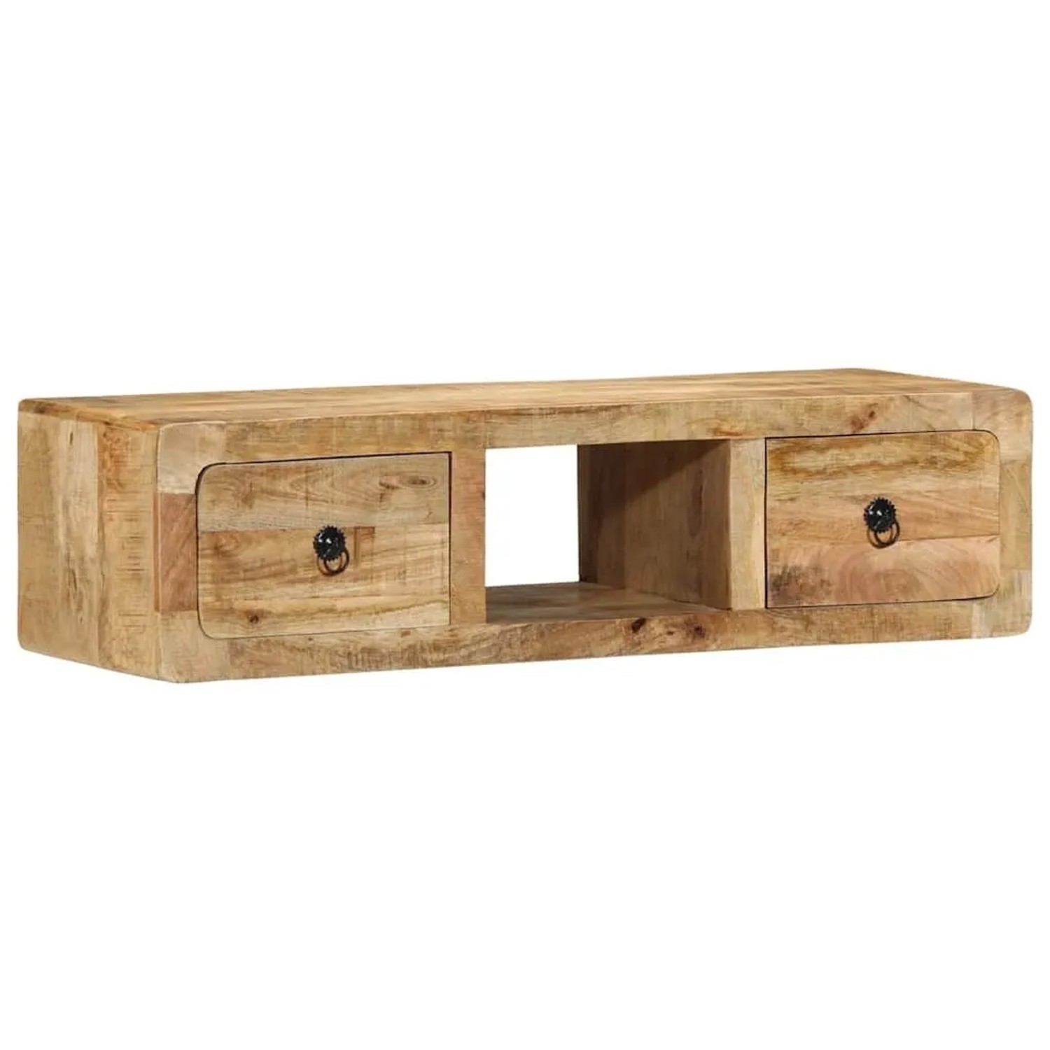 vidaXL TV-Wandschrank 100x32x25 cm Raues Massivholz Mango 4104525