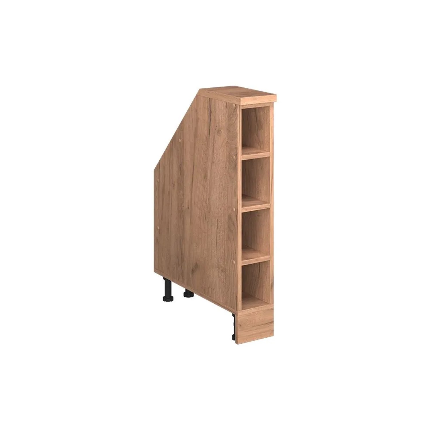 Vicco Küchenschrank für Dachschrägen R-Line Goldkraft Eiche 15 x 82 mit 4 Fächern Schrankkorpus 60 cm Tiefe Art Nr 60012