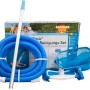 Summerfun Basic Pool Reinigungsset mit Schlauch, Kescher, Bürste und Teleskopstange.