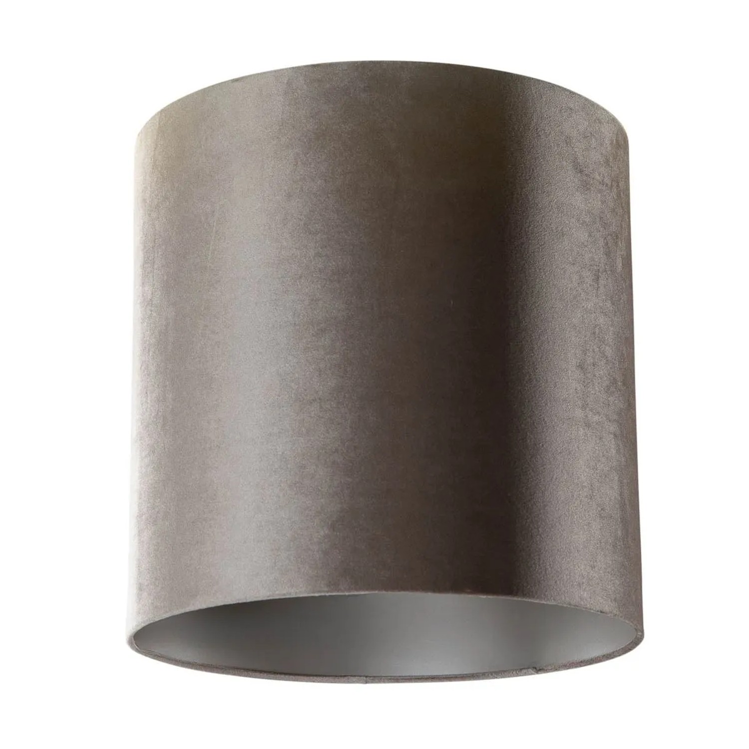 QAZQA Samt Lampenschirm Taupe Zylinder 40 40 40