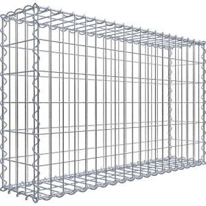 Gabiona Gabionenkorb, 60x100x20 cm, Maschenweite 5x10 cm, Drahtgitter für Einfassungen und Mauersysteme.