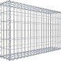 Gabiona Gabionenkorb, 60x100x20 cm, Maschenweite 5x10 cm, Drahtgitter für Einfassungen und Mauersysteme.