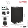 Spirella Kosmetikeimer Aliya, 2x30L, Weiß Matt, mit zwei Fächern zur Mülltrennung.