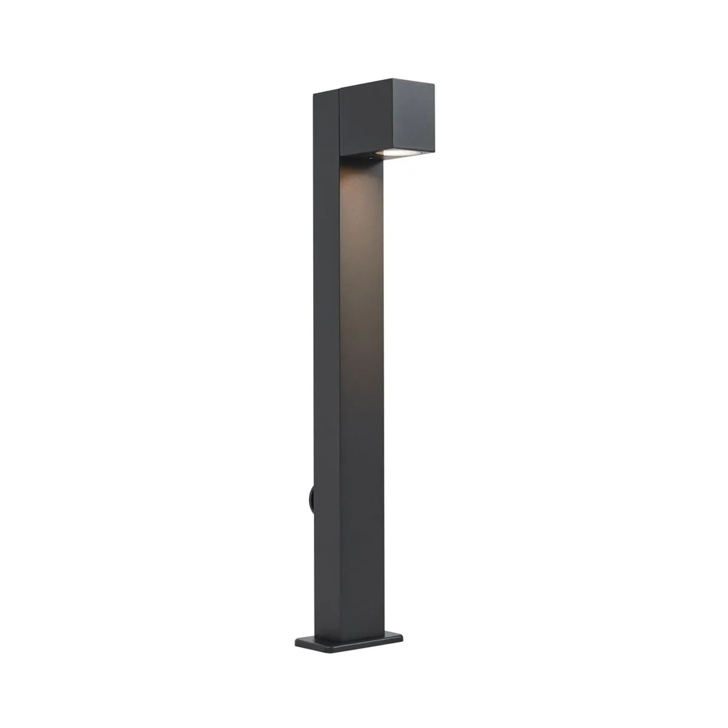 Qazqa Moderne Außenstehleuchte Schwarz 65cm Mit Steckdose IP44 Baleno