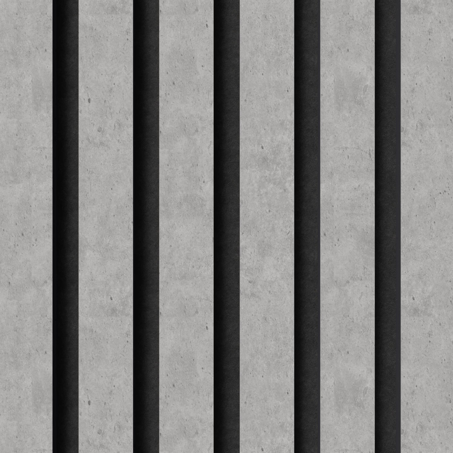 DenPanels Akustikpaneel in Betongrau, 120x60 cm, zur Schallabsorption und Wandgestaltung.