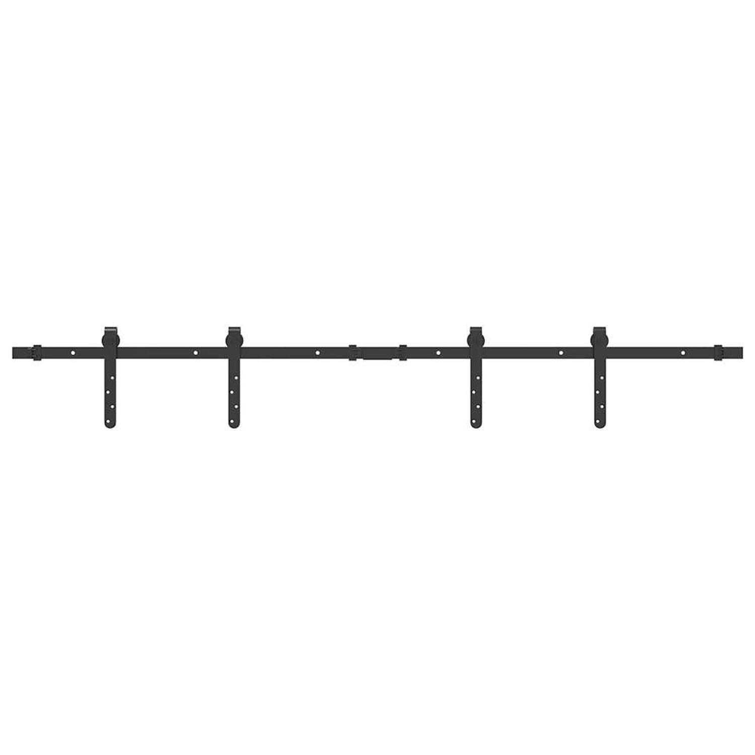 vidaXL Schiebetürbeschlag Set für Schranktüren 152 cm Karbonstahl 4009665 günstig online kaufen