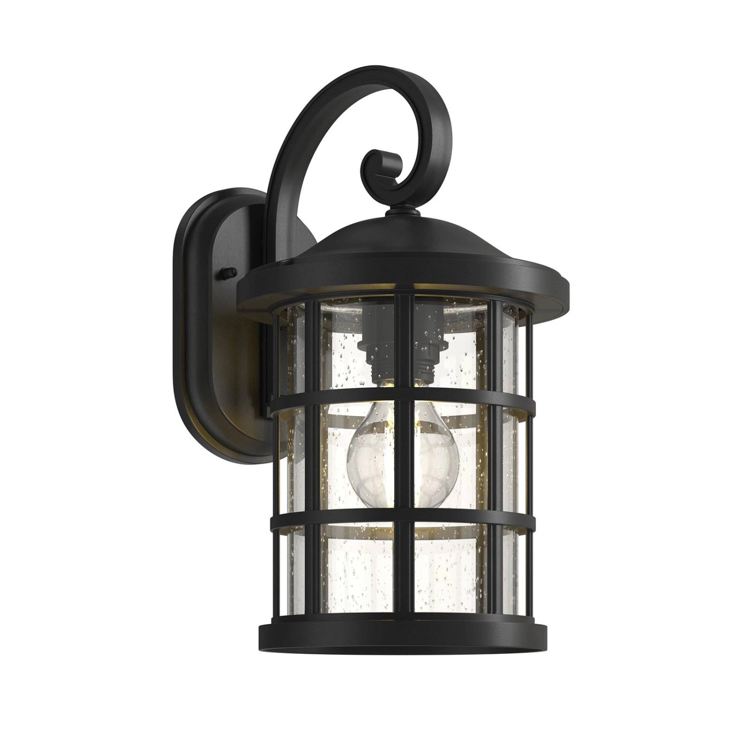 Lindby Wandleuchte Außen Laterne Ankea 9624761 Retro Vintage Antik in Schwarz 1-flammig E27