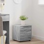 vidaXL Badezimmerschrank, graues Sonoma Dekor, 40,5x40x44cm, Holzwerkstoff mit Schublade.