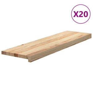 20er Set unbehandelte Treppenstufen aus Eichenholz, 90x25 cm, ideal für DIY-Projekte.