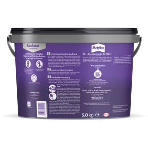 Eimer Metylan Raufaser Fertigkleister 5 kg für Raufasertapeten.