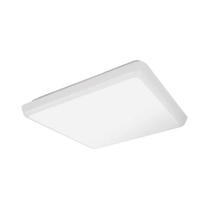Weiße, quadratische Arcchio LED Deckenleuchte Augustin für Badezimmer.