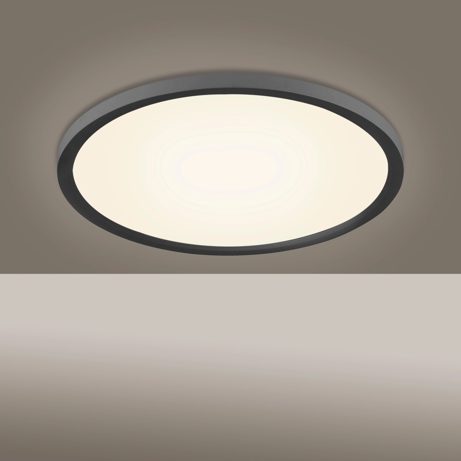 LED-Panel Flat Ø 40 cm ultraflaches Design 2700 K - 5000 K Schwarz-Weiß
