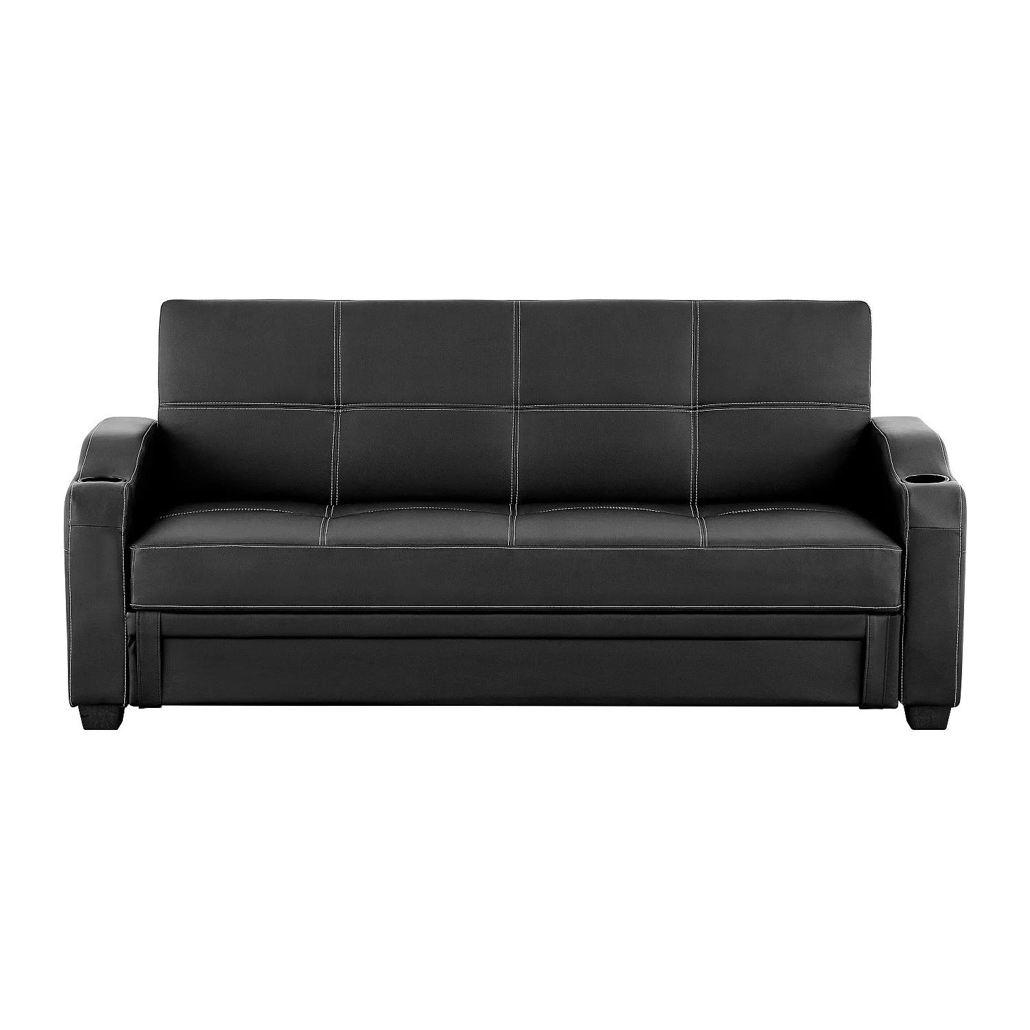 Vente-unique Schlafsofa Mirella Schwarz 197 cm