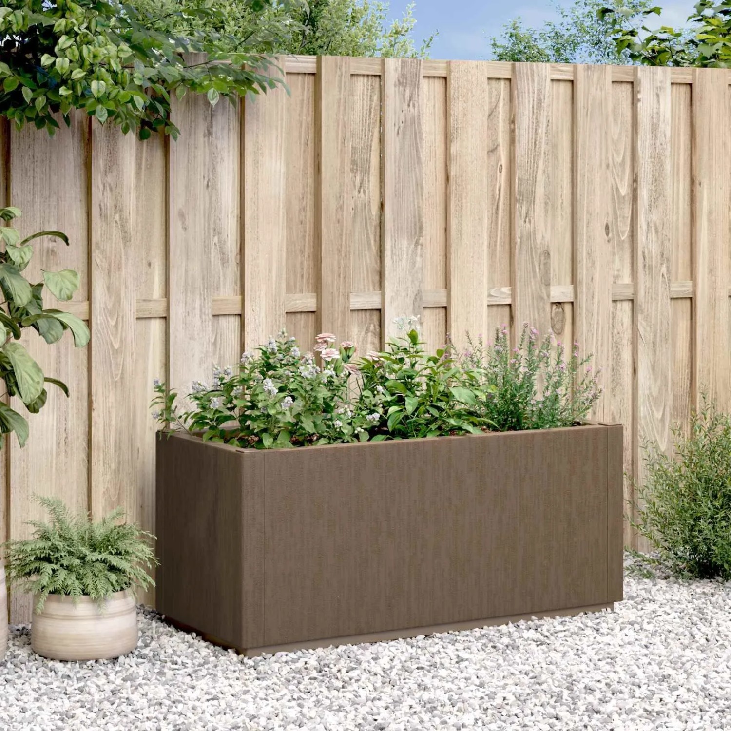 vidaXL Garten-Blumenkasten Braun 80 x 36 x 35 cm PP 42036843_2
