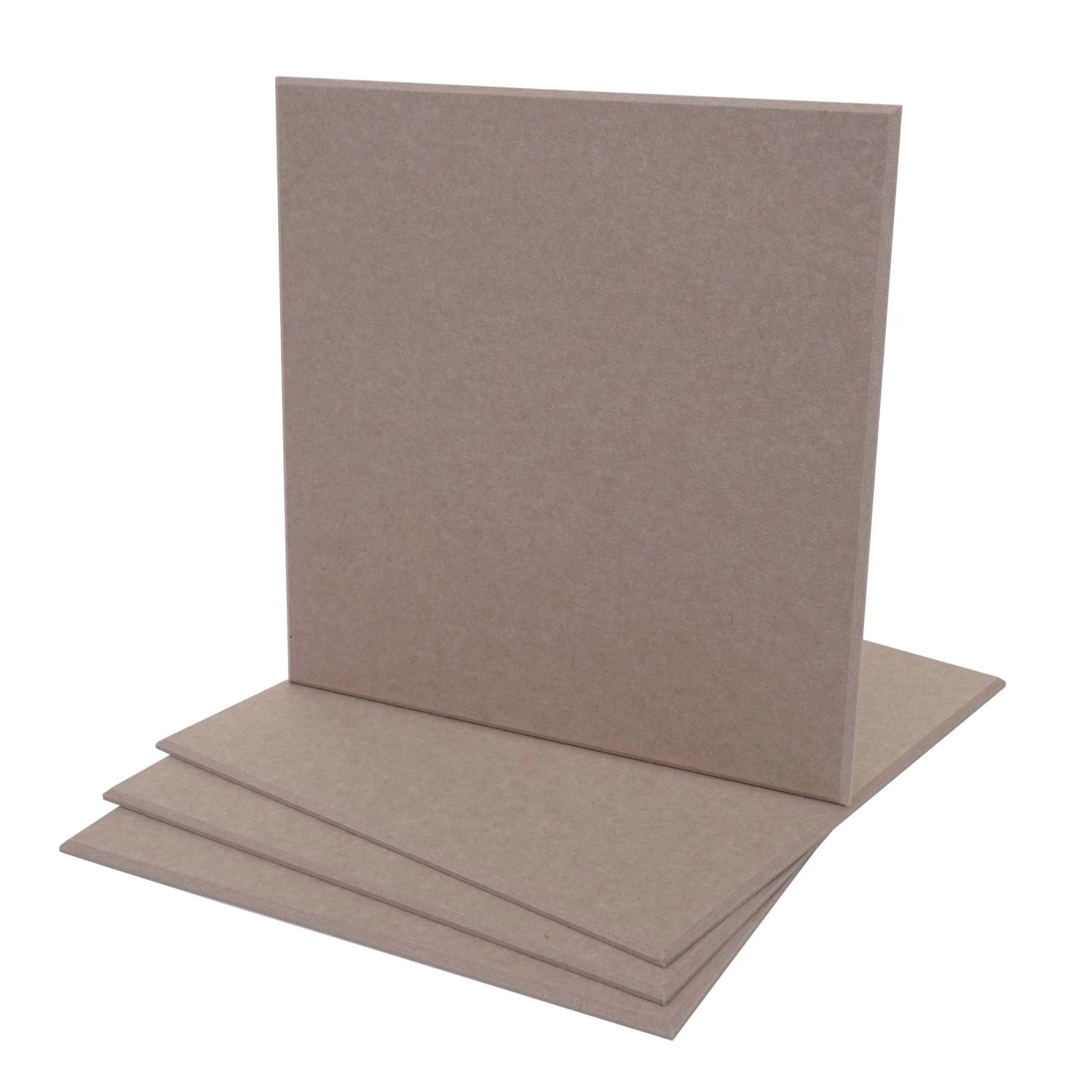 MCW 4er-Set Akustikwandpaneel L52 1qm Fläche 50x50cm Hellbraun