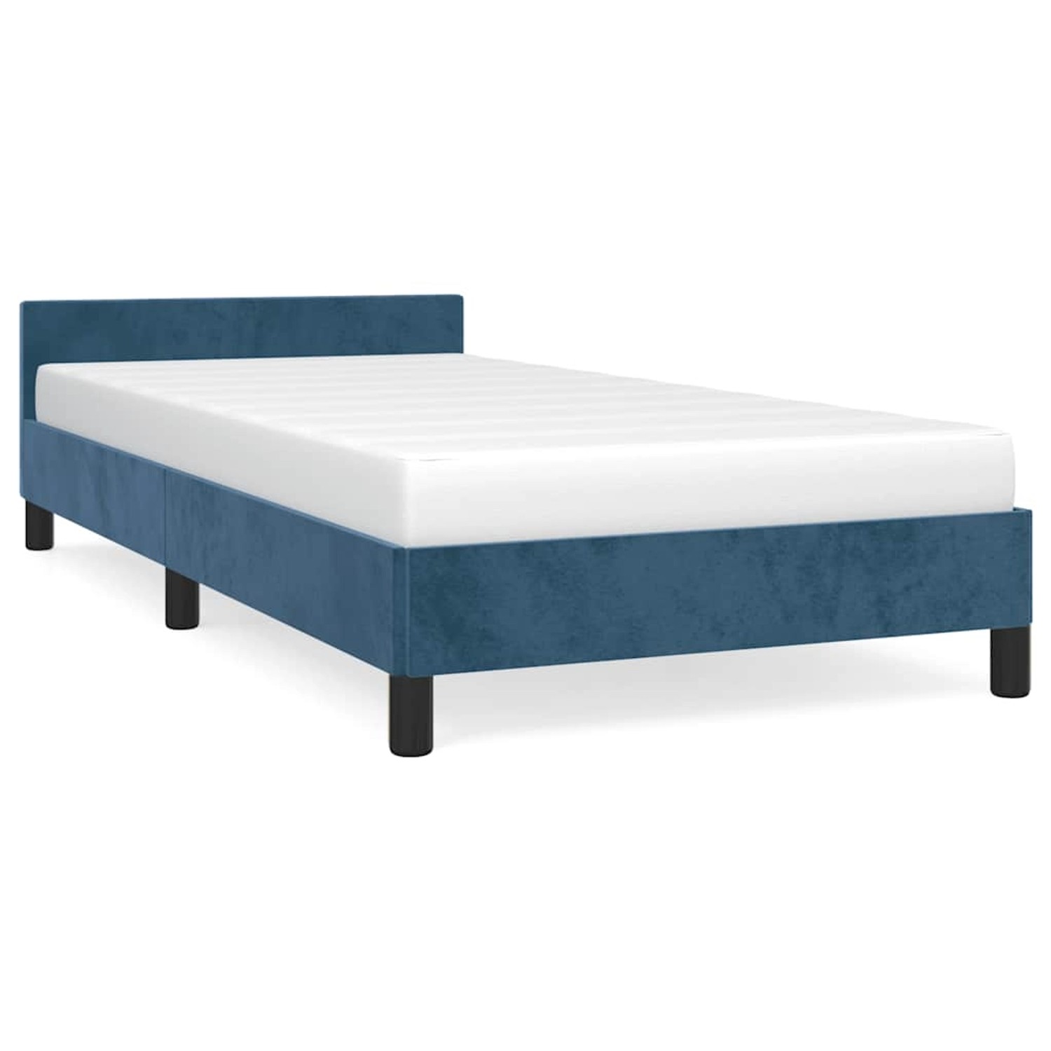 vidaXL Bettgestell ohne Matratze Dunkelblau 90x190 cm Samt 347547 günstig online kaufen