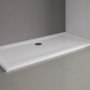 Rechteckige, extraflache Schulte Duschwanne, 160x75 cm, Alpinweiß, mit Ablauf in der Mitte.