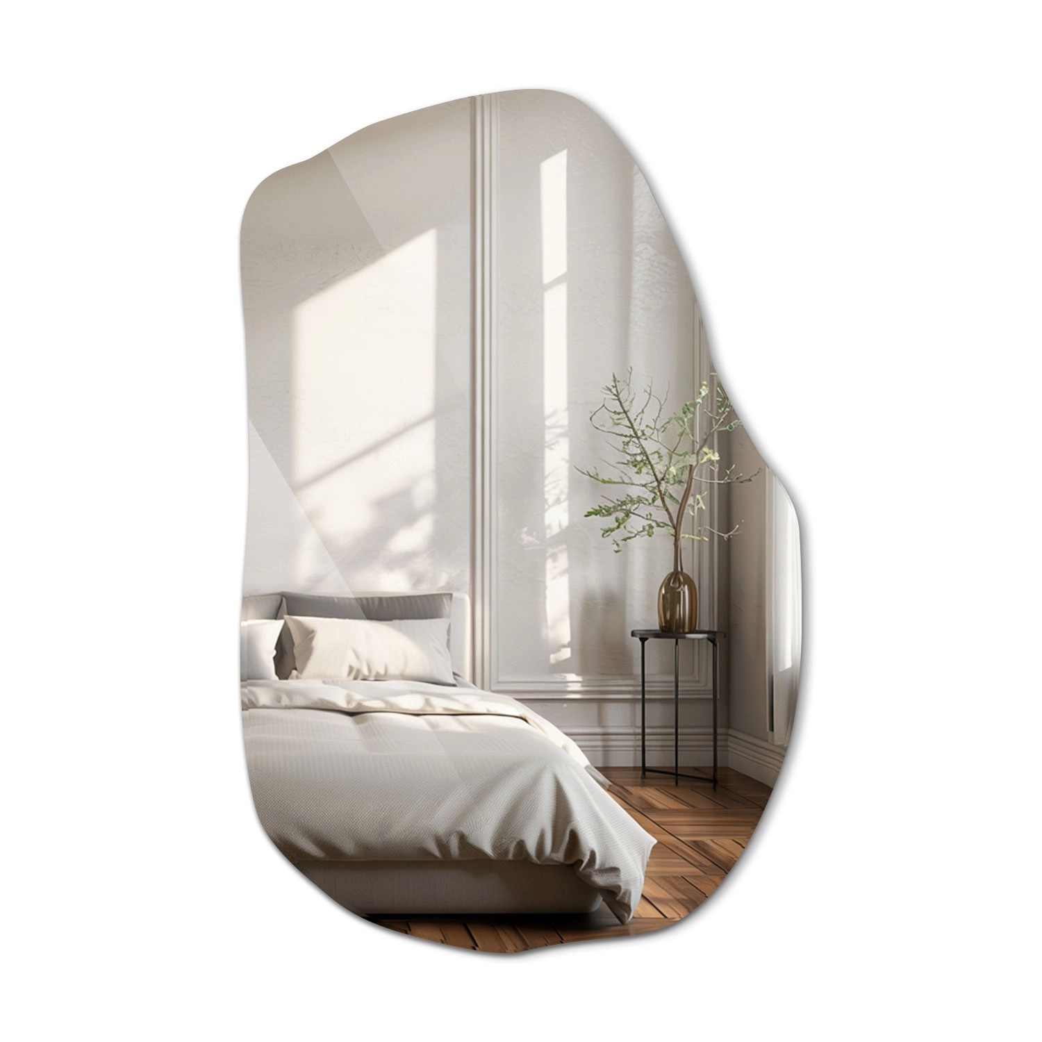 Tulup Wandspiegel Amorpher Spiegel 100x65 cm Design Wandspiegel Oval Schmin günstig online kaufen