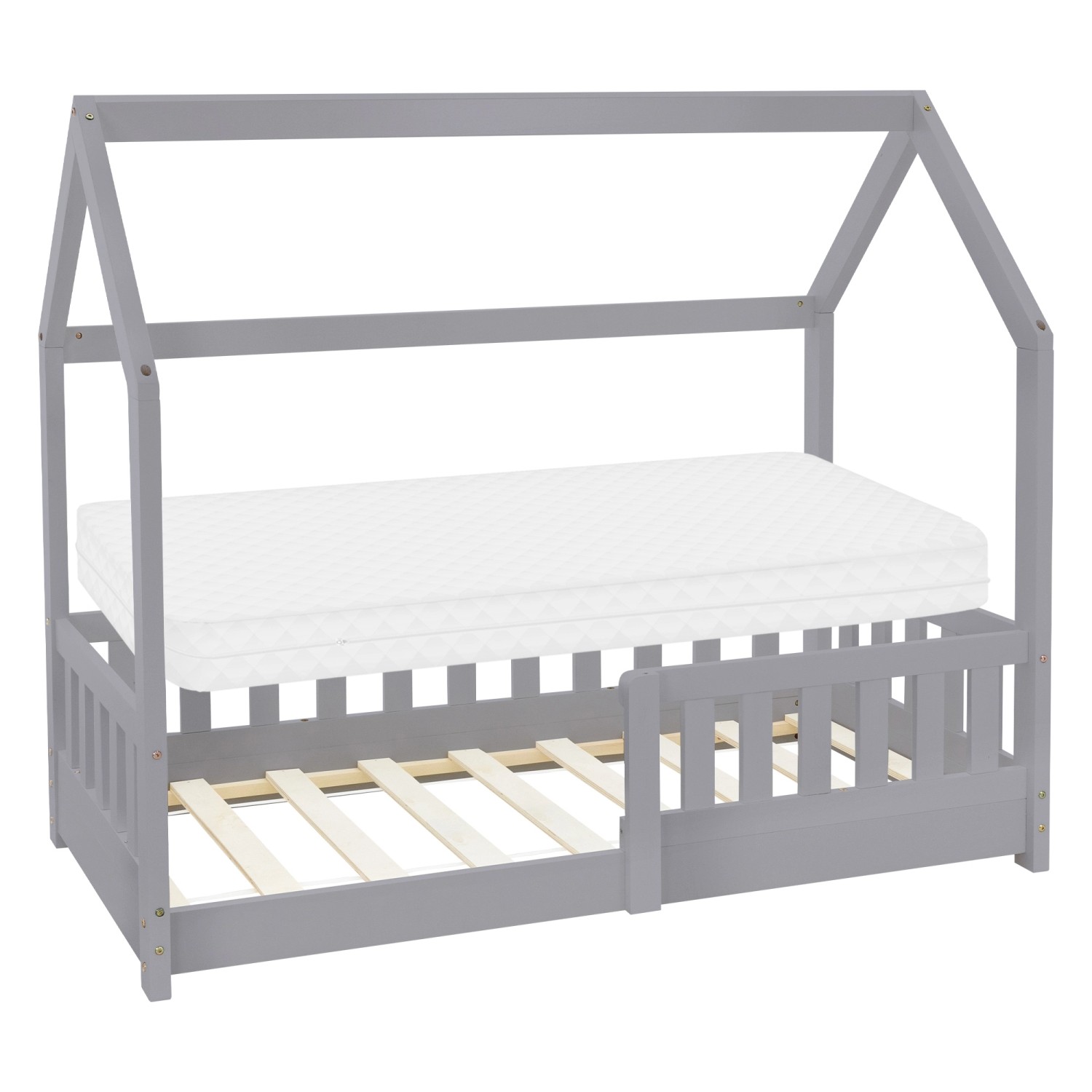 ML-DESIGN Kinderbett Hausbett Spielbett inkl. Lattenrost kreativ Bodenbett günstig online kaufen