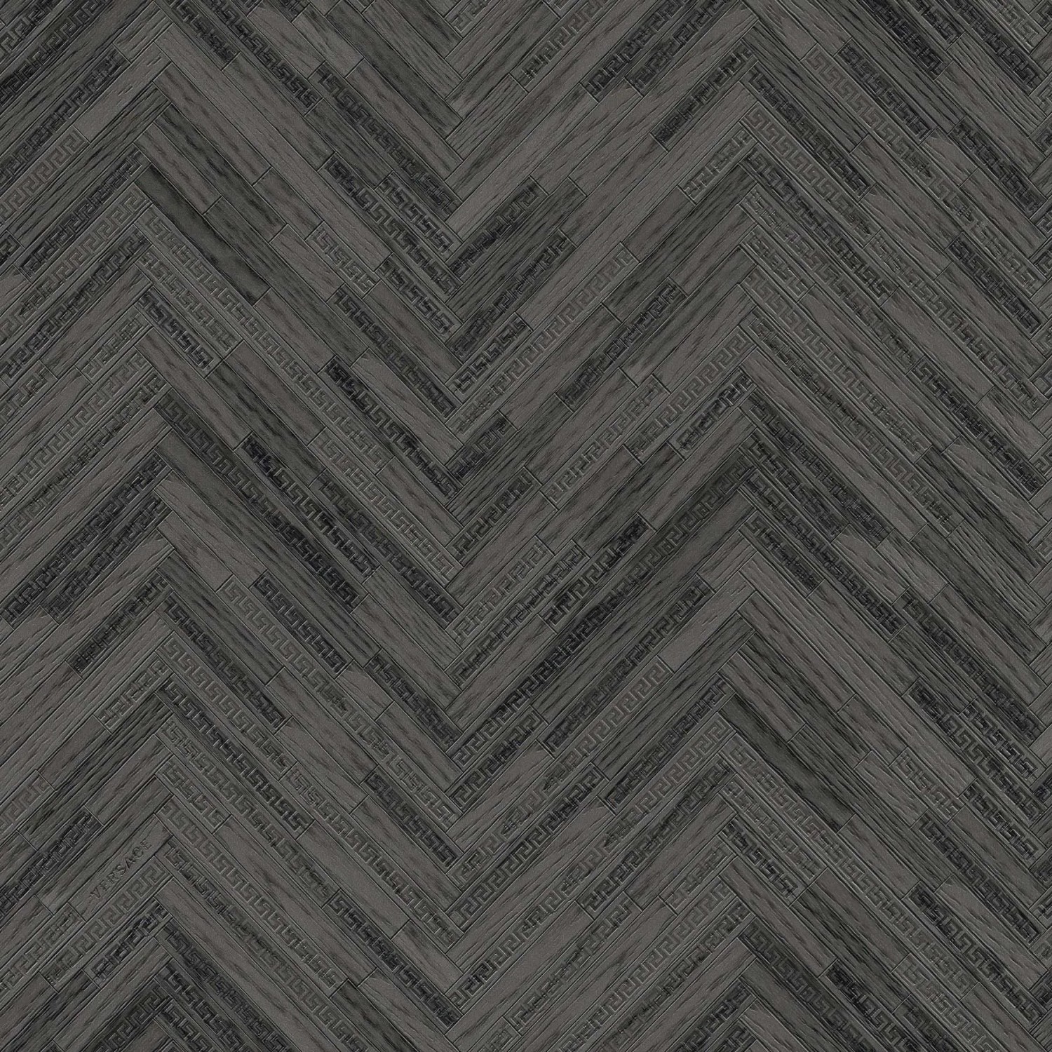 Bricoflor Zickzack Tapete in anthrazit ausgefallene Tapete in Holzoptik für günstig online kaufen