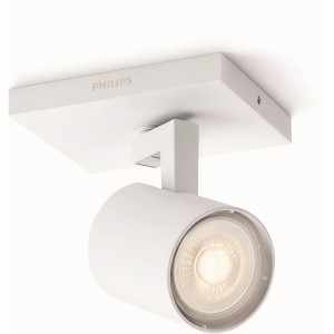 Weißer Philips LED-Spot myLiving Runner, 1-flammig, für Deckenmontage.
