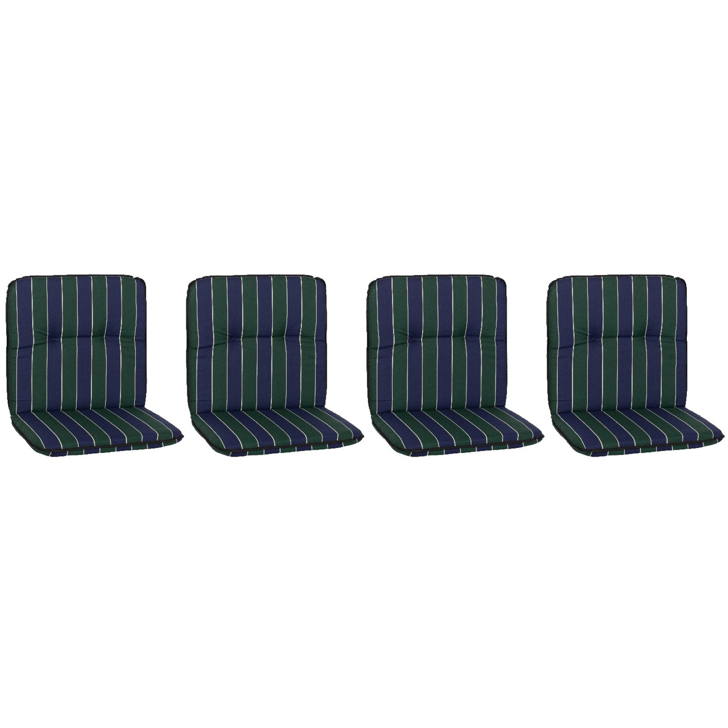 Beo Sitzauflage Niedriglehner Eagle 4er-Set Blau-Dunkelgrün gestreift günstig online kaufen
