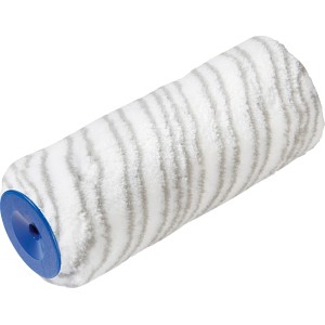 LUX Dispersionswalze 18cm, Polyester, Grau-Gestr, Kurzflor für Innenfarben.